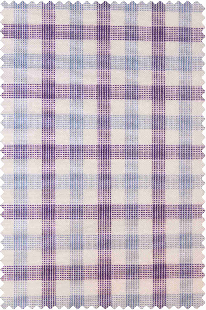 Poplin Check Purple-Blue