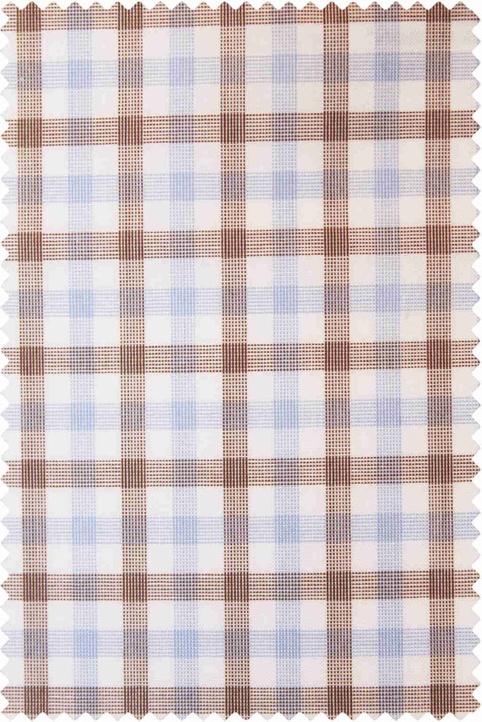 Poplin Check Brown-Blue