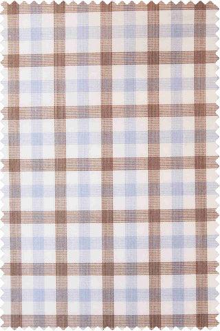 Poplin Check Brown-Blue