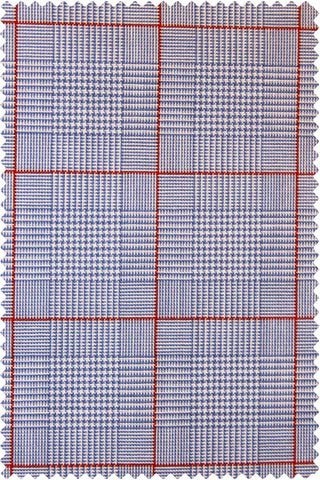 Poplin Glencheck Mid Blue-Red