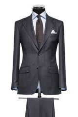 Charcoal Grey Plain Weave