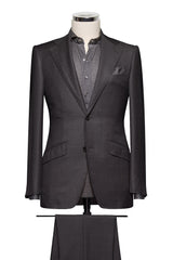 Charcoal Grey Gabardine