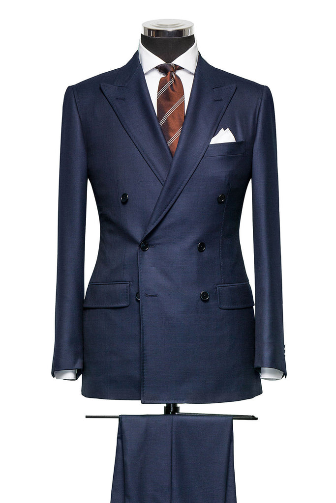 Midnight Blue Herringbone