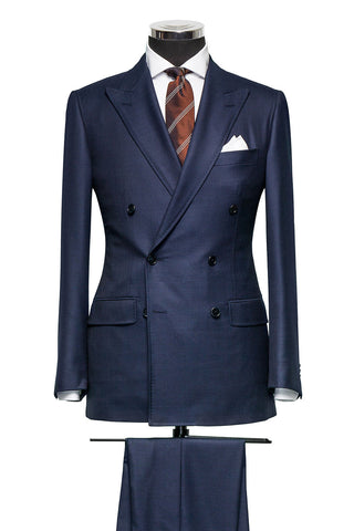 Midnight Blue Herringbone