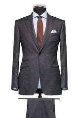 Charcoal Grey Herringbone