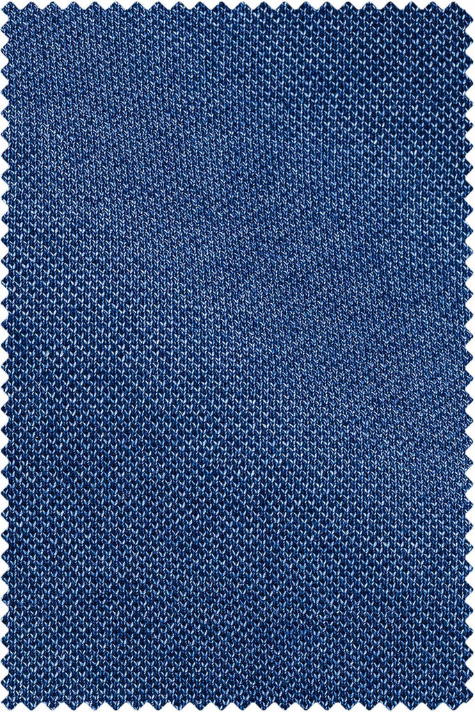 Thomas Mason Bespoke - Denim Piqué Mid Blue
