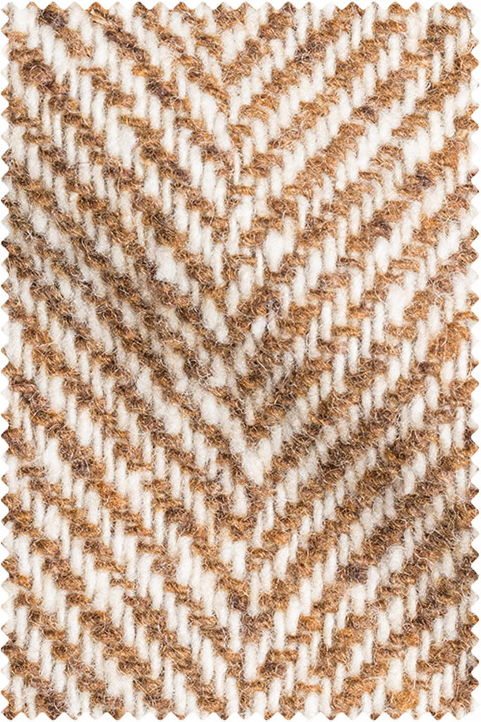 Brown-White Big Herringbone