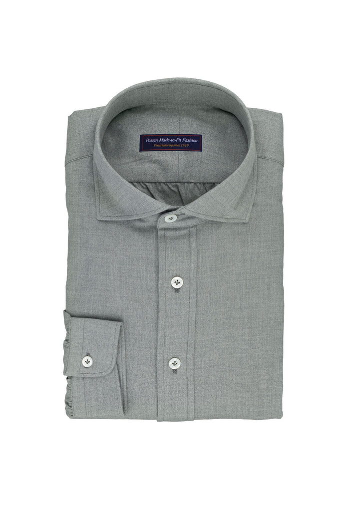 Twill Light Grey Melande Slightly Brushed