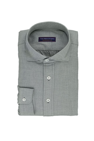 Twill Light Grey Melande Slightly Brushed