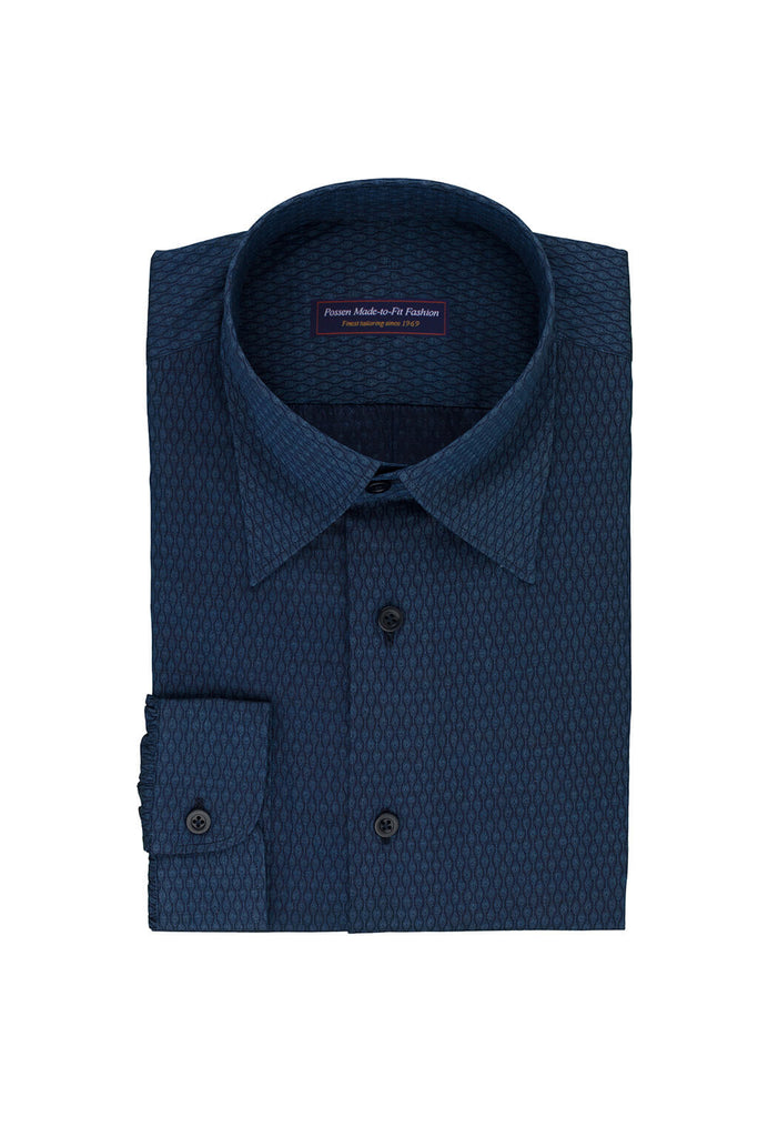 Print Mid Blue Indigo