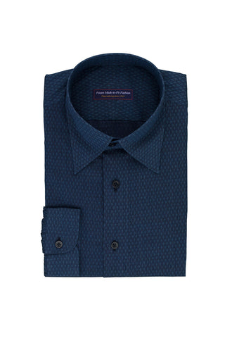 Print Mid Blue Indigo
