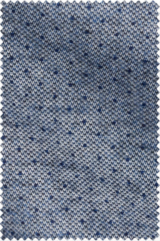 Structured Weave with Dot Print Mid Blue