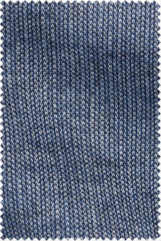 Structured Weave with Stripe Print Mid Blue
