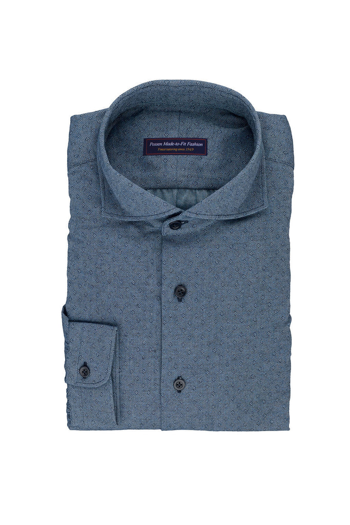 Flannel with Print Mid Blue