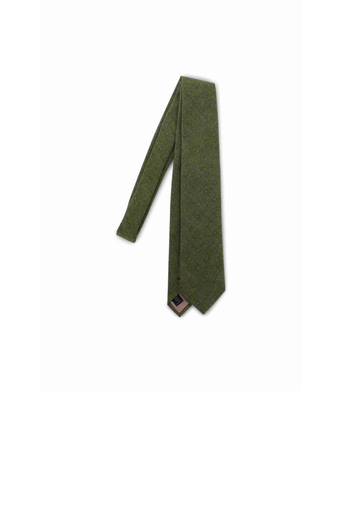 Tie Canepa Possen Collection Light Green Glencheck