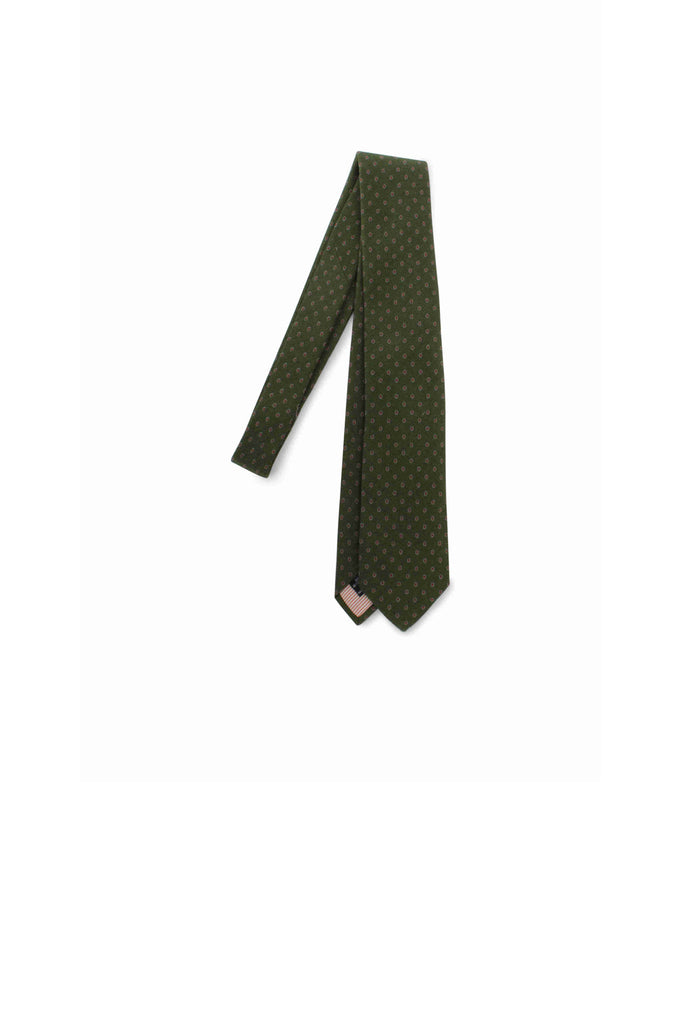 Tie Canepa Possen Collection Mid Green  Pattern