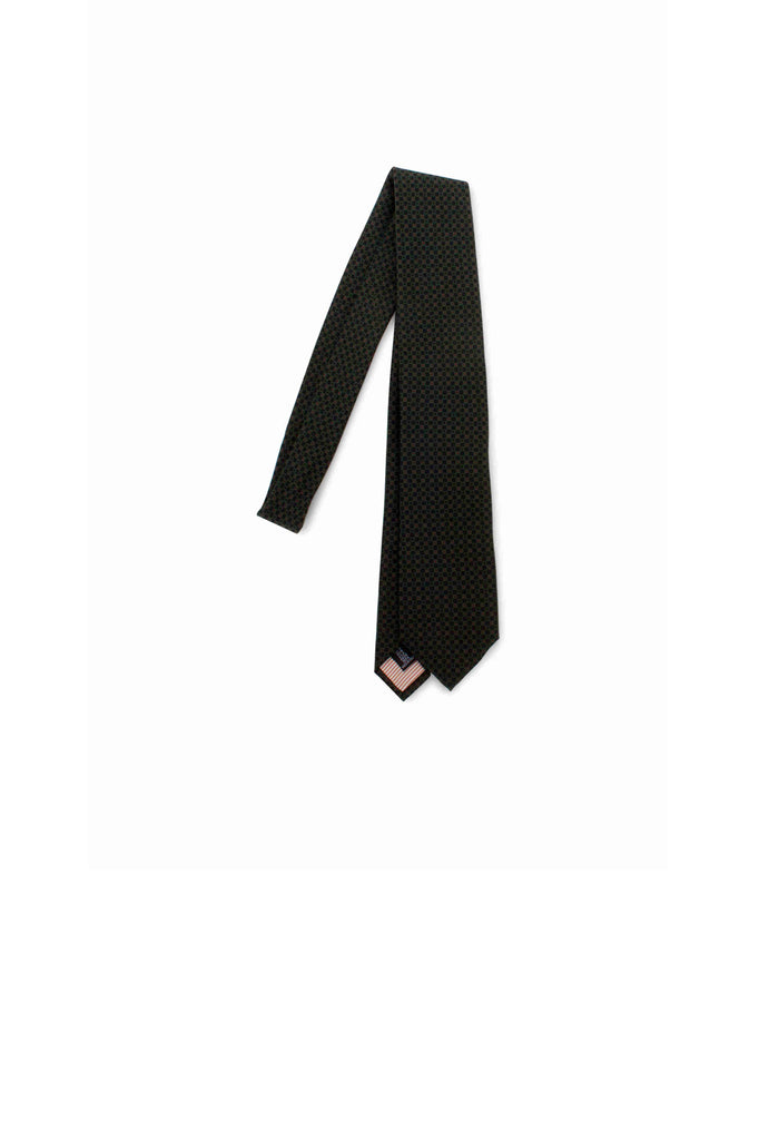 Tie Canepa Possen Collection Dark Blue Pattern