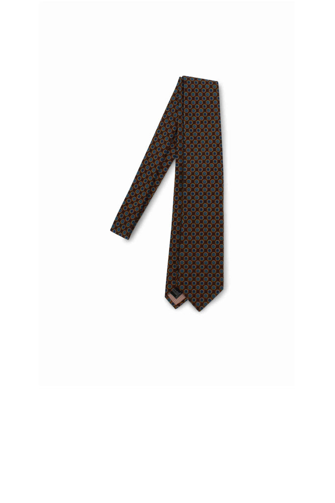 Tie Canepa Possen Collection Mid Brown Pattern