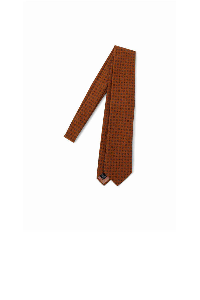 Tie Canepa Possen Collection Old Orange Pattern