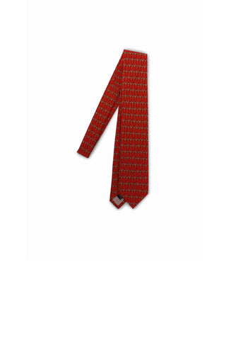 Tie Canepa Possen Collection Orange Pattern