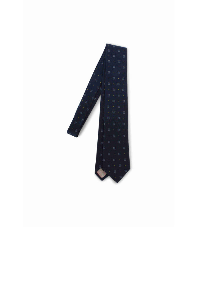 Tie Canepa Possen Collection Mid Blue Pattern