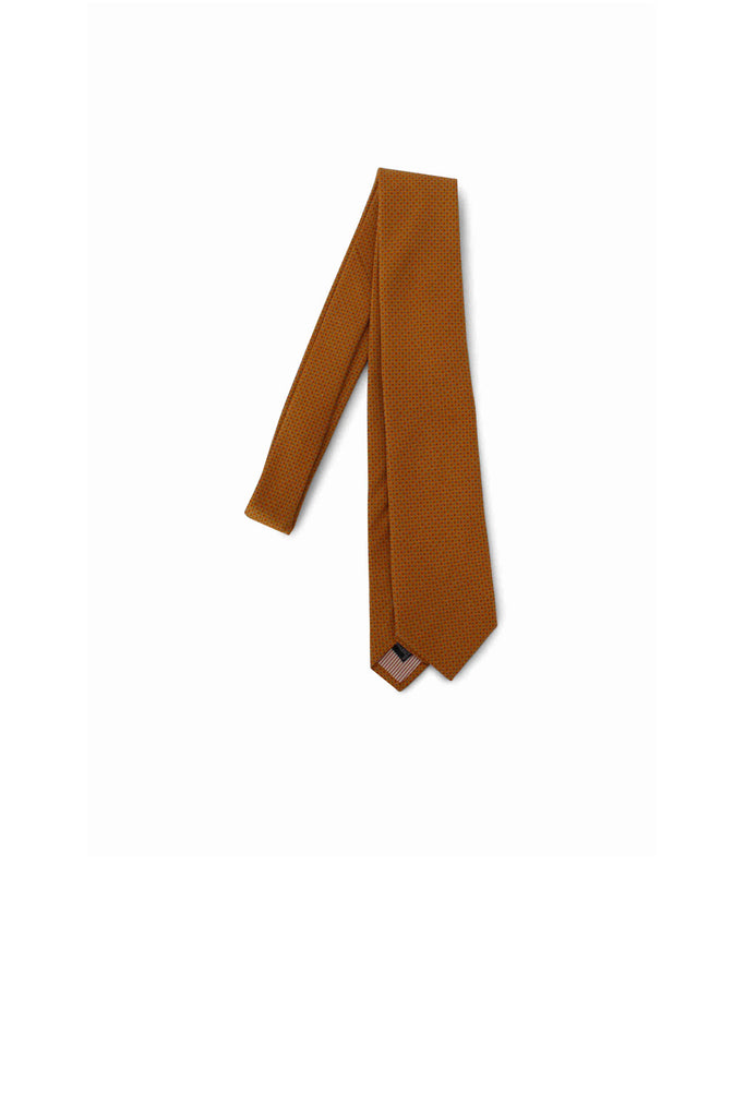 Tie Canepa Possen Collection Orange Pattern