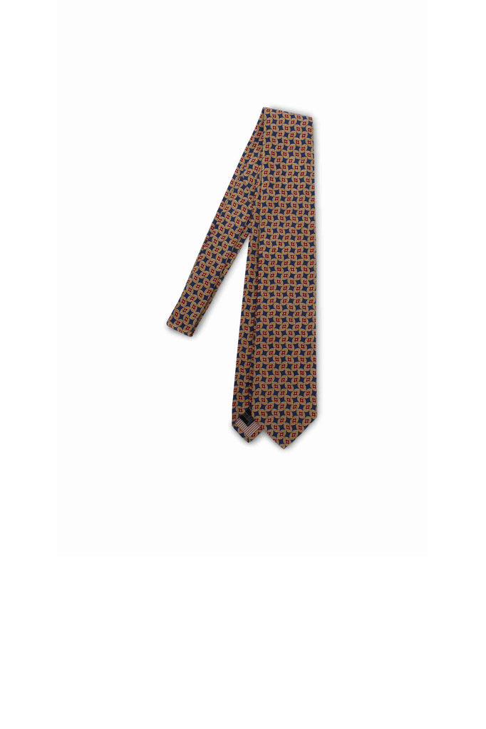 Tie Canepa Possen Collection Mid Blue Pattern