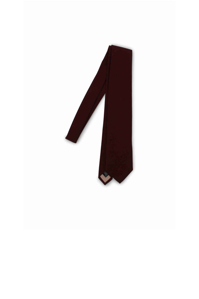 Tie Canepa Possen Collection Dark Red Plain