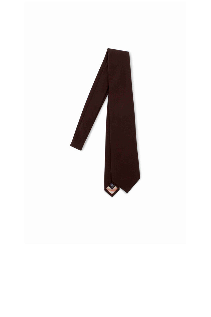 Tie Canepa Possen Collection Dark Brown Plain