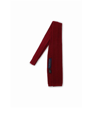 Tie Canepa Possen Collection Red Plain Knit