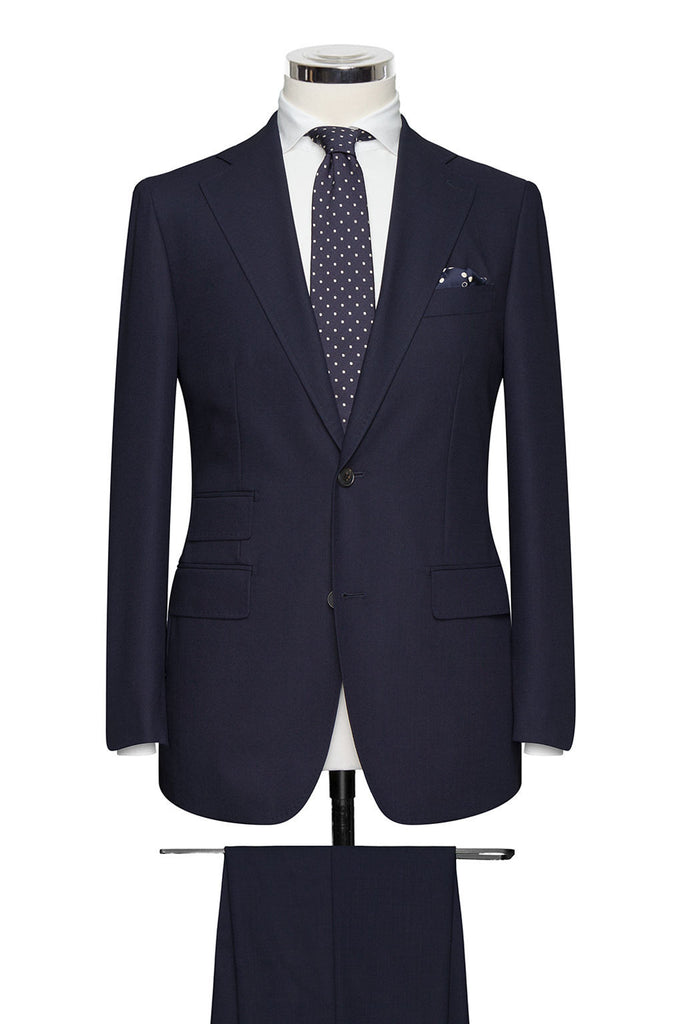 Traveller High Twisted Navy Blue Sharkskin