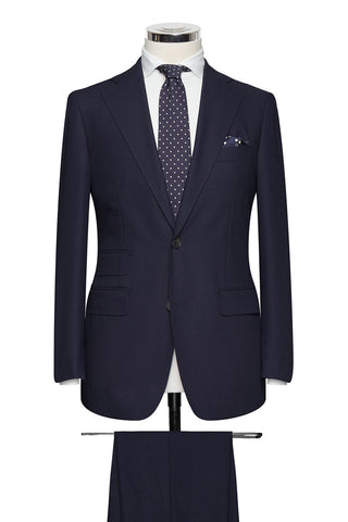 Traveller High Twisted Navy Blue Sharkskin