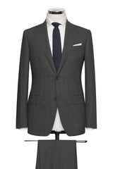 Traveller High Twisted Mid Grey Sharkskin