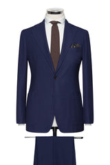 Traveller High Twisted Hopsack Napolitan Blue
