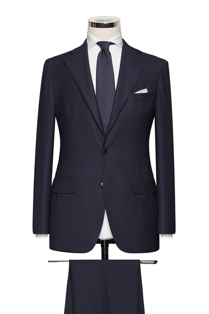 Traveller High Twisted Hopsack Navy Blue