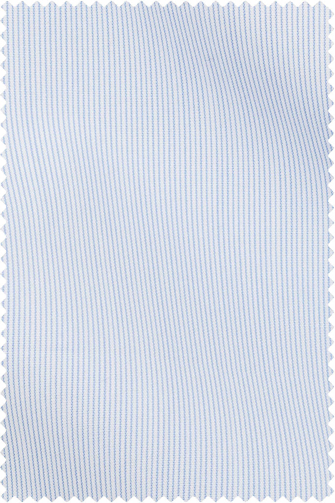 Thomas Mason Bespoke - Poplin Hairline Light Blue
