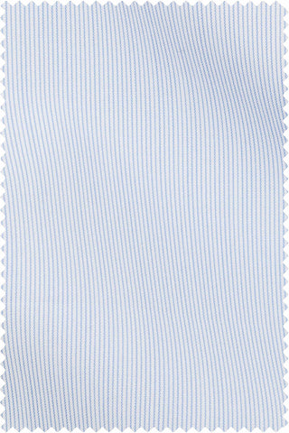 Thomas Mason Bespoke - Poplin Hairline Light Blue