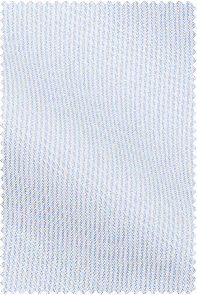 Thomas Mason Bespoke - Twill Stripe Light Blue
