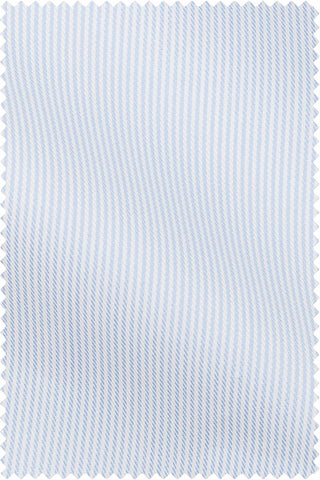 Thomas Mason Bespoke - Twill Stripe Light Blue