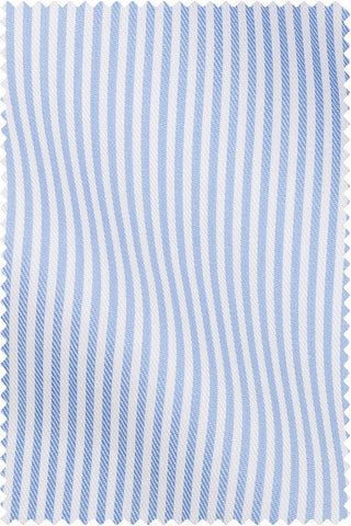 Thomas Mason Bespoke - Twill Stripe Mid Blue
