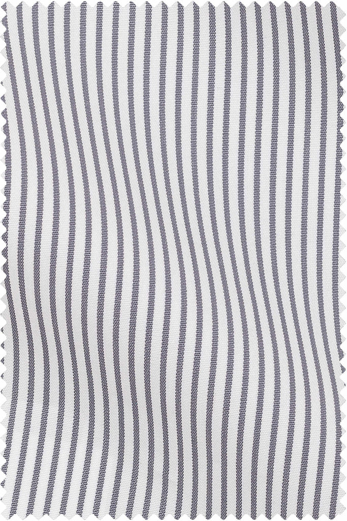 Thomas Mason Bespoke - Poplin Stripe Grey