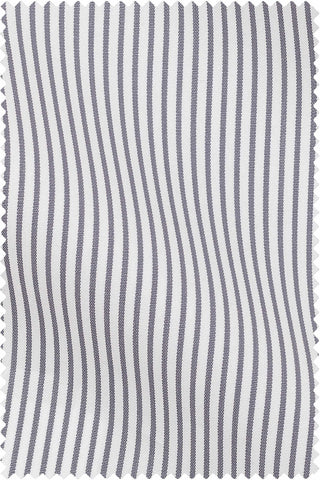Thomas Mason Bespoke - Poplin Stripe Grey