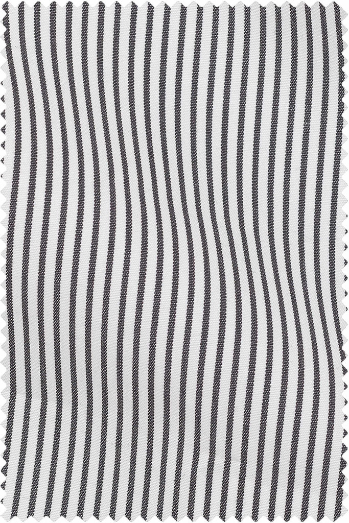 Thomas Mason Bespoke - Poplin Stripe Black