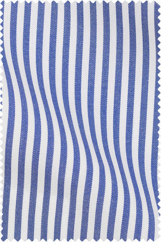 Thomas Mason Bespoke - Poplin Bengal Stripe Dark Blue