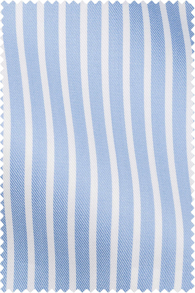 Thomas Mason Bespoke - Twill Stripe Light Blue