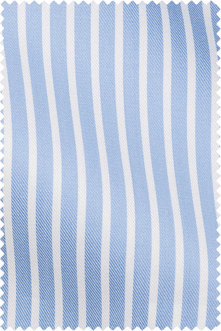 Thomas Mason Bespoke - Twill Stripe Light Blue