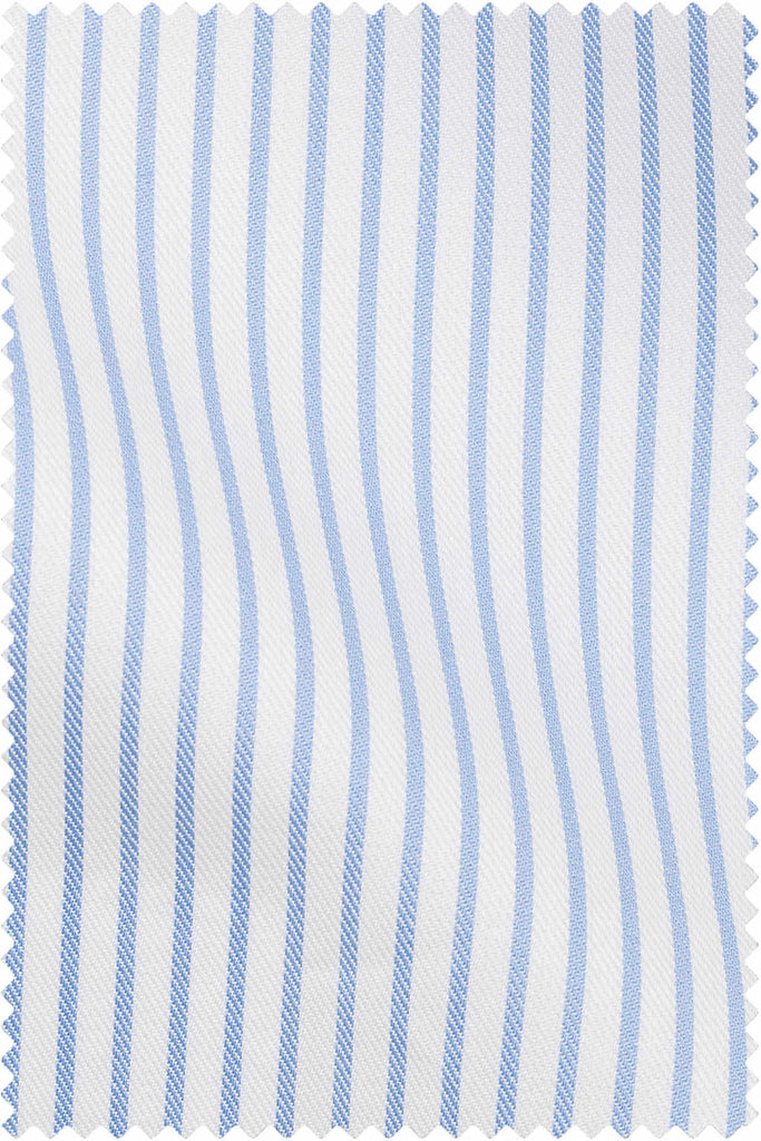 Thomas Mason Bespoke - Twill Stripe Light Blue