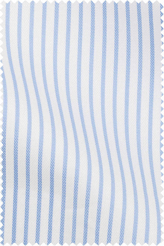 Thomas Mason Bespoke - Twill Stripe Light Blue
