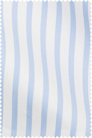Thomas Mason Bespoke - Twill Stripe Light Blue