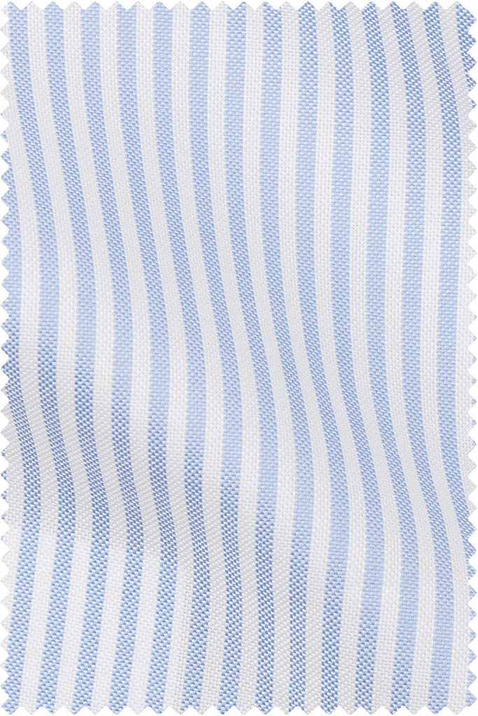 Thomas Mason Bespoke - Oxford Stripe Light Blue